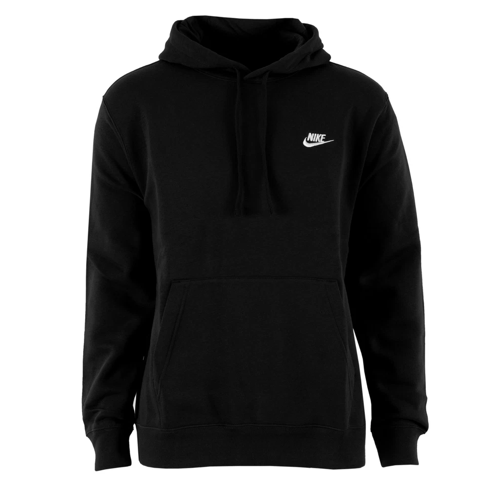 Nike Club Fleece Pullover Hoodie In Schwarz Größe M