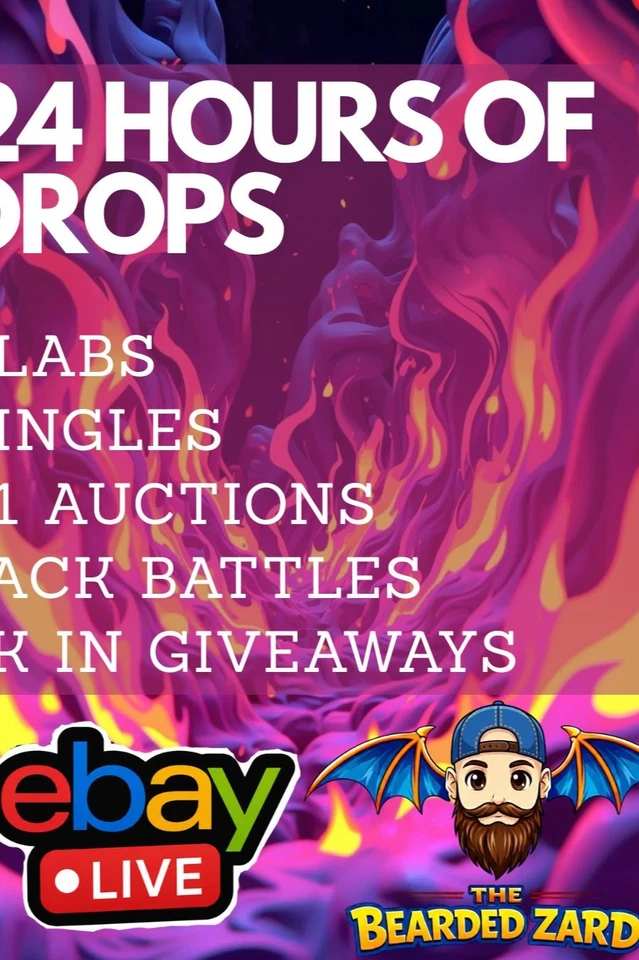 24 HOURS OF DROPS $1 STARTS ! SINGLES,  SEALED AND SLABS ! PENNY DROPS!!!