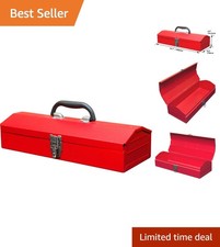 Durable 16-inch Cantilever Tool Box - Heavy-duty Red With Comfortable Handle Durable 16-inch Cantilever Tool Box - Heavy-duty Red With Comfortable Handle