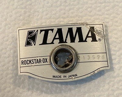 1) Vintage Tama Rockstar DX Drum Badge for Tom Japan 213596 w