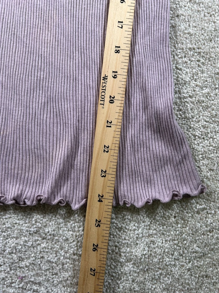 Женский лавандовый кружевной топ Banana Republic с шелковой хлопковой отделкой L - Изображение 3 из 4