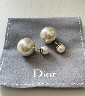 Christian DIOR TRIBAL Earrings PEARL Studs- GUARANTEED AUTHENTIC