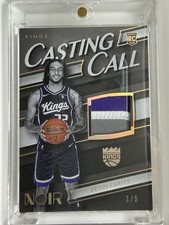 2024-25 Panini Noir Devin Carter RC Patch Casting Call 1st On Print 1/5 Kings