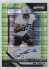2018 Panini Prizm Rookie Neon Green Pulsar Chris Herndon IV Christopher Auto 4g8