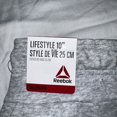 Reebok Shorts Men's  2XL Gray Casual  Training Active Sweat Shorts New