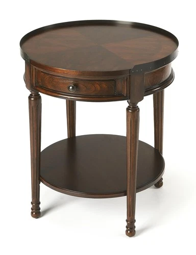 Butler Specialty Transitional Round Accent Table In Plantation Cherry - Picture 1 of 5
