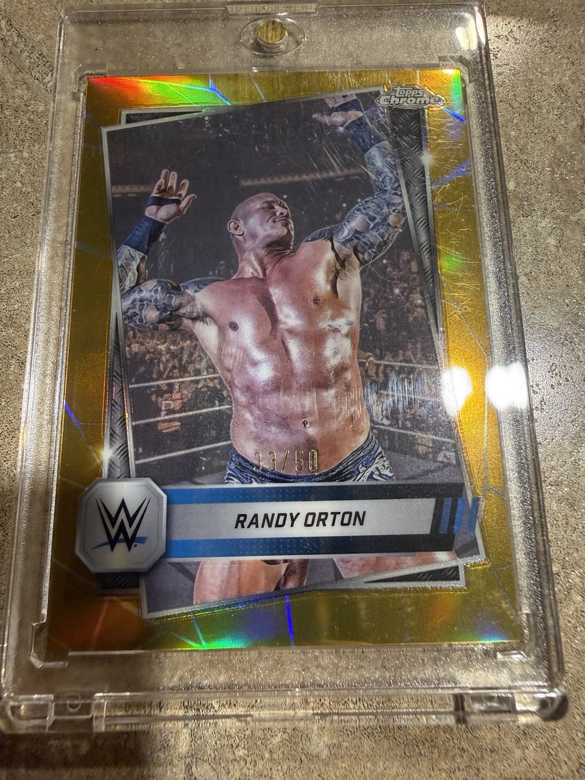 2025 Topps Chrome WWE - Randy Orton #14 Gold Refractor /50