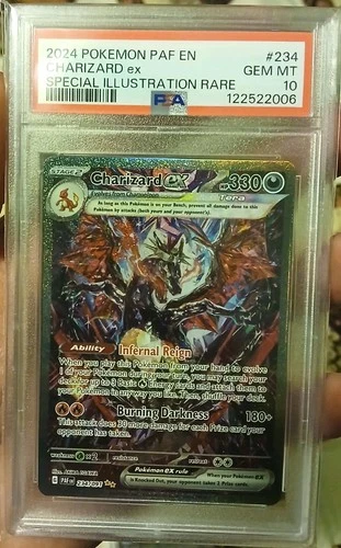 PSA 10 Charizard EX 234/091 Special Illustration Rare SIR Pokémon Paldean Fates