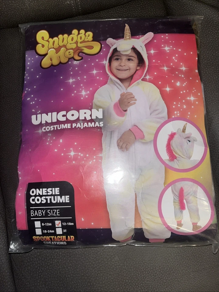 New Spooktacular Creations Snugga Me Unicorn Pajamas Size 12-18M 12-18 Months - Image 4 of 4