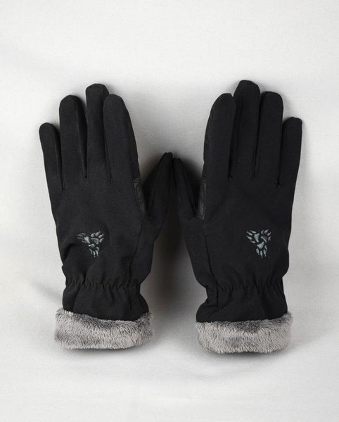 Unisex Jack Wolfskin Gloves Black Polyester L