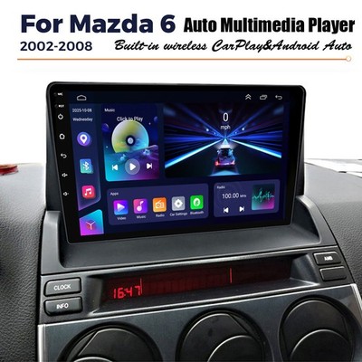 Touch Screen GPS Navigation For Mazda 6 2002-2008 Android 15 Car Stereo BT DAB+USB