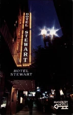 Hotel Stewart San Francisco California Union Square ~ 1970s ~ entrance at night