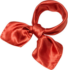 Womens 23.6 inch Satin Silk Feeling Formal Square Neck Scarf Head Hair Wraps Ker