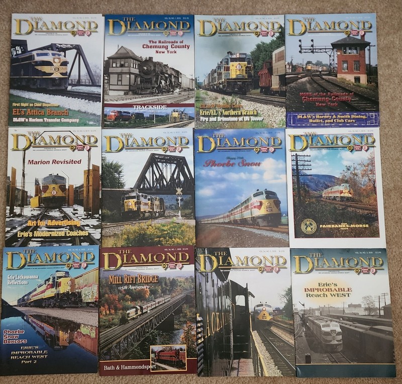 Lot of 12 DIAMOND~Erie Lackawanna Historical Society Complete 2018-20~Vol. 32-34