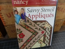 Sewing with Nancy - Savvy Stencil Appliques- Quilting  DVD 60 min Sealed