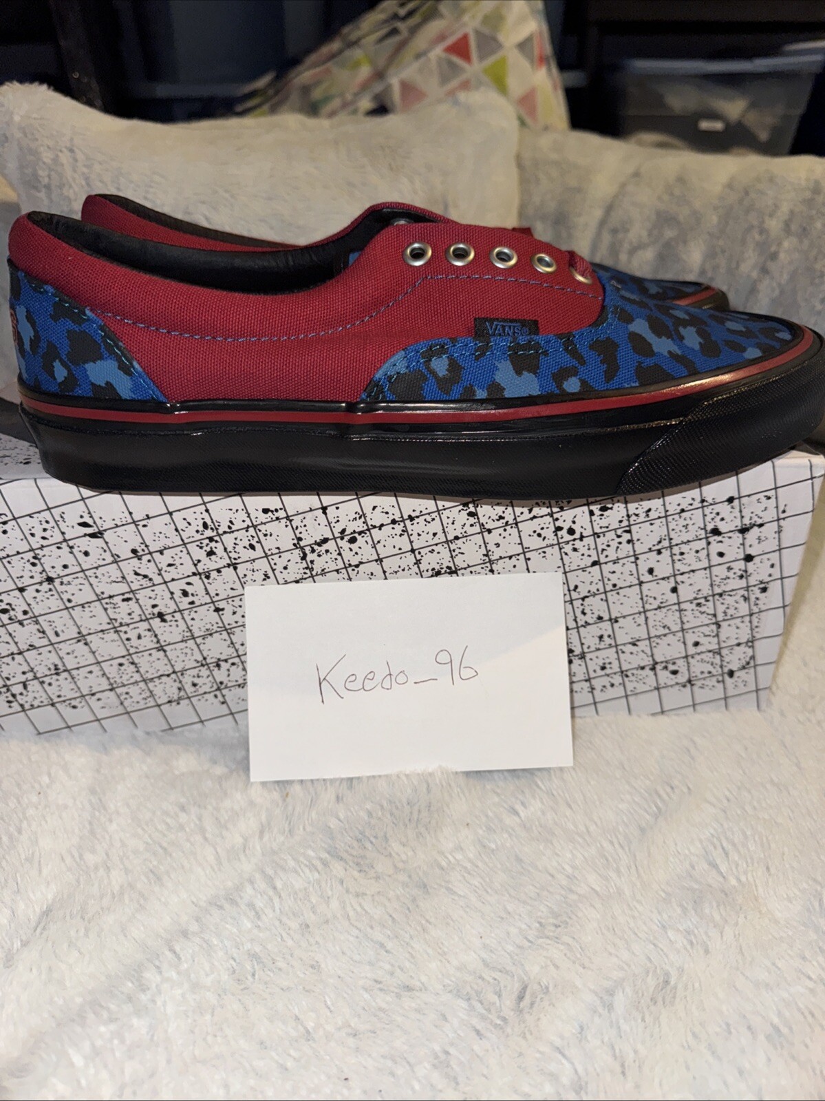 Vans Vault Old Skool OG Stray Rats Raven Red Leopard Sneakers Men Size 11-image
