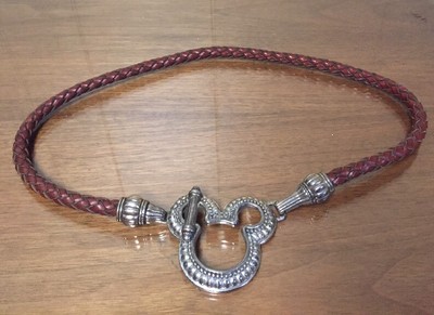 Vintage Brighton Disney Mickey Brown Braided Leather Belt (G  display picture 2
