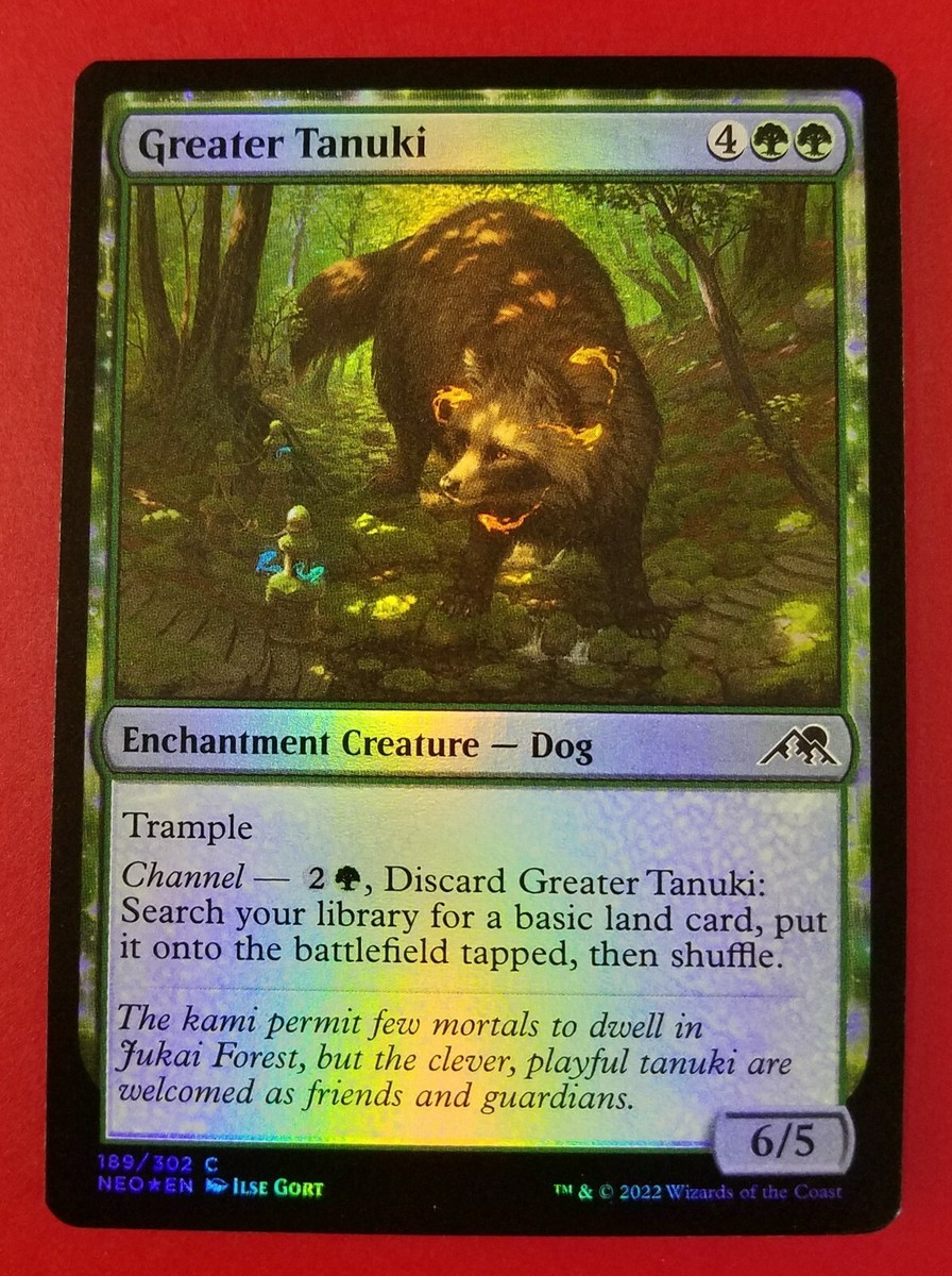 1x Greater Tanuki | FOIL | Kamigawa Neon Dynasty | MTG Magic Cards 1x Greater Tanuki | FOIL | Kamigawa Neon Dynasty | MTG Magic Cards