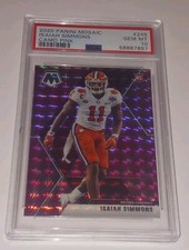 Isaiah Simmons 2020 Panini Mosaic Camo Pink Prizm RC Rookie #245 PSA 10 Gem Mint