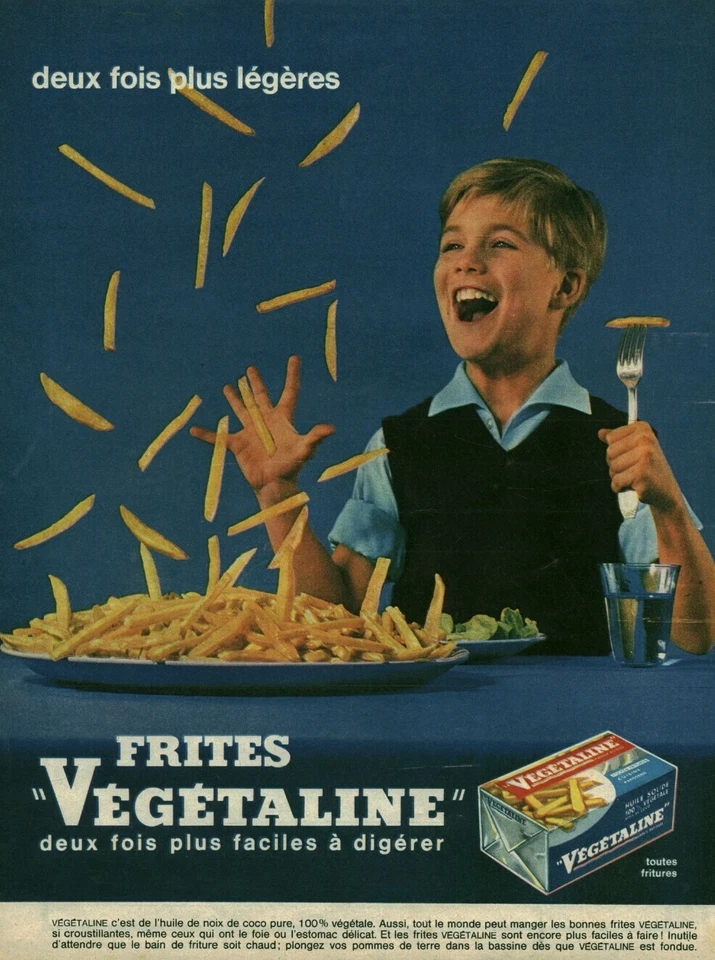 Publicité ancienne frites et fritures Végétaline issue de magazine 1960  - Photo 1/1