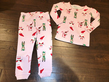 Baby Girls Sz 12 Month Carter's Just One You Santa Christmas Holiday Pajama Set