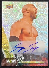 2021 UPPER DECK AEW SCORPIO SKY PYRO AUTO #D 6/25