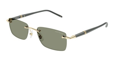 NEW Mont Blanc MB0344S-005 Gold Sunglasses