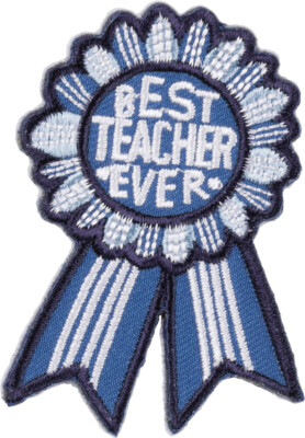 Teacher Gift + Card - Best Teacher Ever - Patch - 38652
