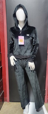 FB County Velour Track Suits Black Women Girl Teen
