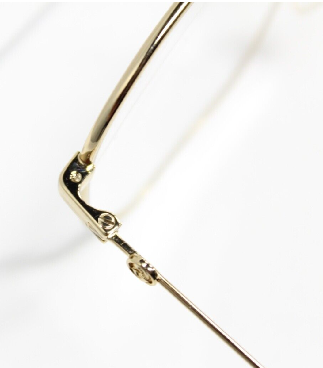 New GUCCI Eyeglasses GG0396O 002 56-18 140 Gold Frames Blue, Red