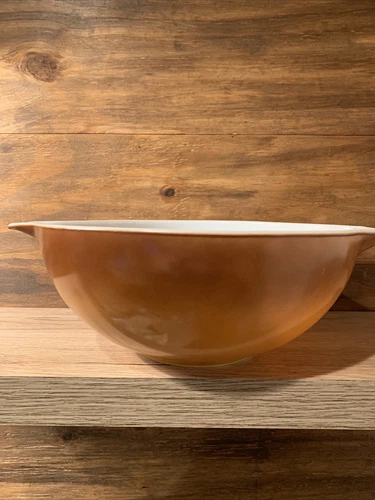 Pyrex Ombre Old Orchard Harvest Brown Gold 4qt Cinderella Mixing Bowl 444 USA