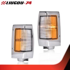 Fit For 1990-1997 Nissan D21 Parking Corner Side Marker Signal Light Lamp Chrome