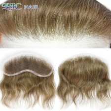 Mens Frontal Swiss Lace Hairpiece for Receding Hairline Natural Human Hair 4x18