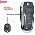 Upgraded Flip KEY REMOTE for 2011-14 FORD MUSTANG CLICKER 315MHz 4D63 80bit CHIP