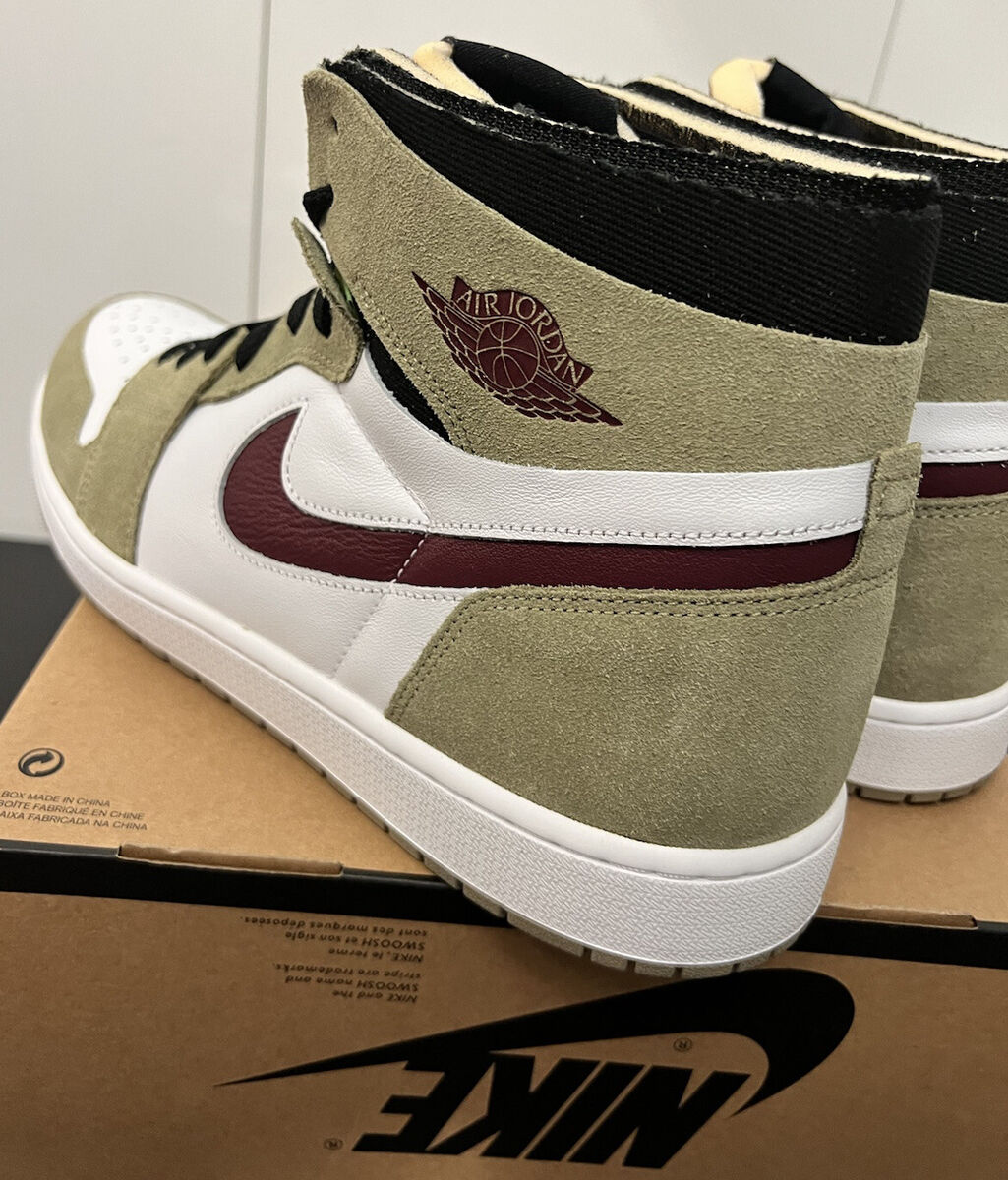 New Nike Air Jordan 1 Zoom Air Cmft Comfort Neutral Olive New Nike Air Jordan 1 Zoom Air Cmft Comfort Neutral Olive