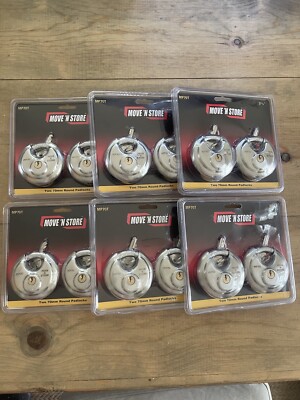 Lot Of 6 2 Packs ( 12 Locks ) Move N Store Heavy Duty Padlocks 70mm-Brand New
