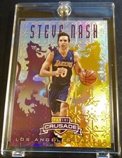 2012 STEVE NASH #285 PANINI CRUSADE PURPLE PRIZM REFRACTOR  05/49 JAZZ HOF