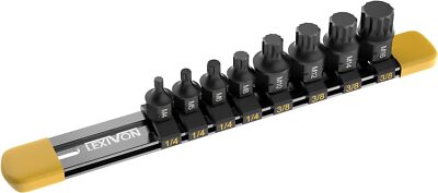 Triple Square Bit Socket Set - 8-Piece (M4-M16), Dual Drive, Super Short 12-Poin