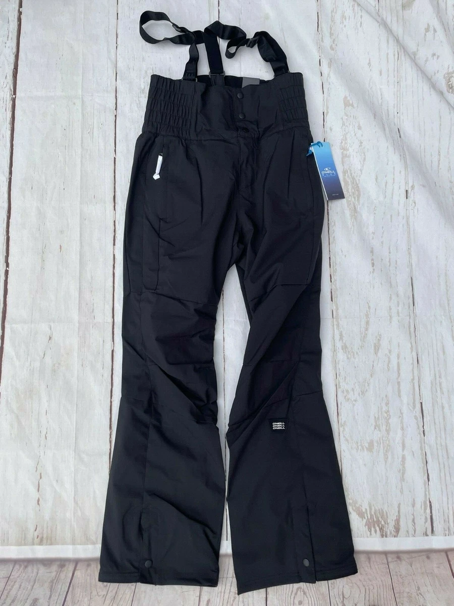 O'Neill Womens High Waist Bib Pants Ski Snow Black 10K Slim Fit *LAST STOCK*