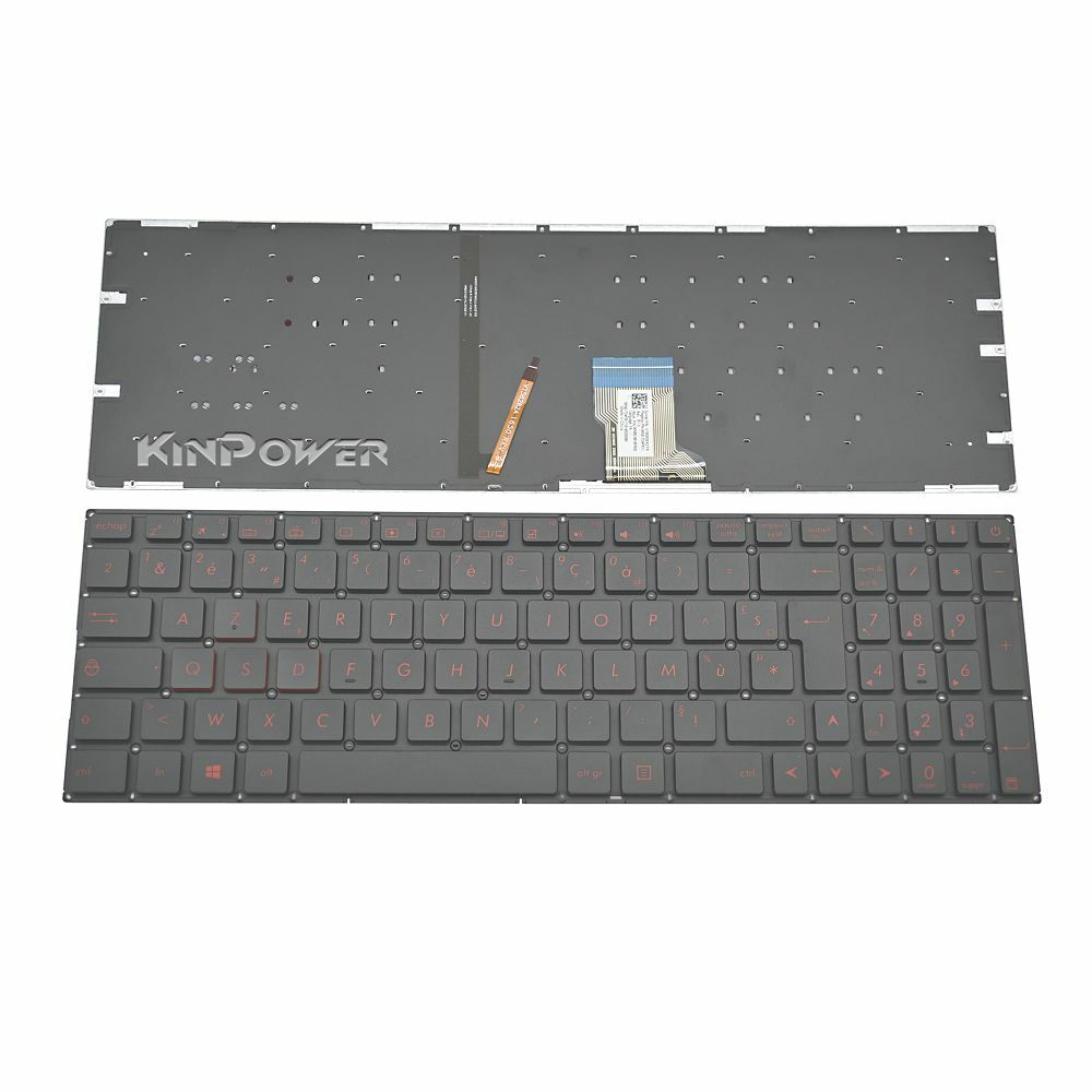 Clavier GL702VS AZERTY Français Rétroéclairé Rouge pour PC Gamer Asus Republic of Gamers