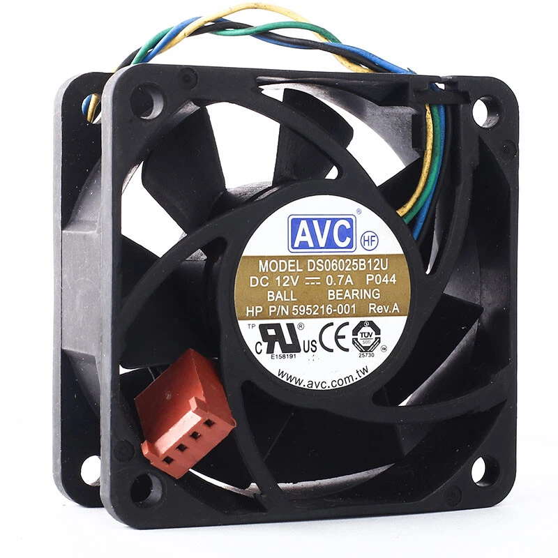 2pcs AVC DS06025B12U P011 60mm 6cm DC 12V 0.70A Pwm server inverter cooling fan - Image 2 of 3