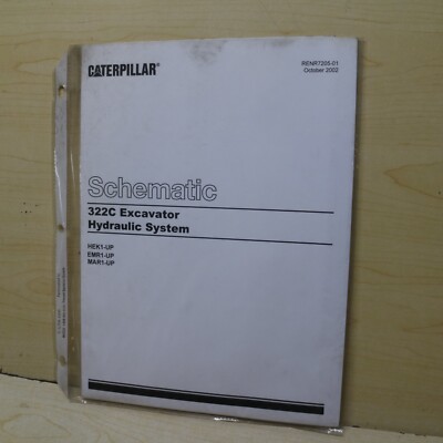 Cat Caterpillar 322c Excavator Hydraulic Schematic Manual Service 