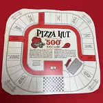 RARE 1970's Pizza Hut 500 Race Car Game board cut from CarryOut Box no cars