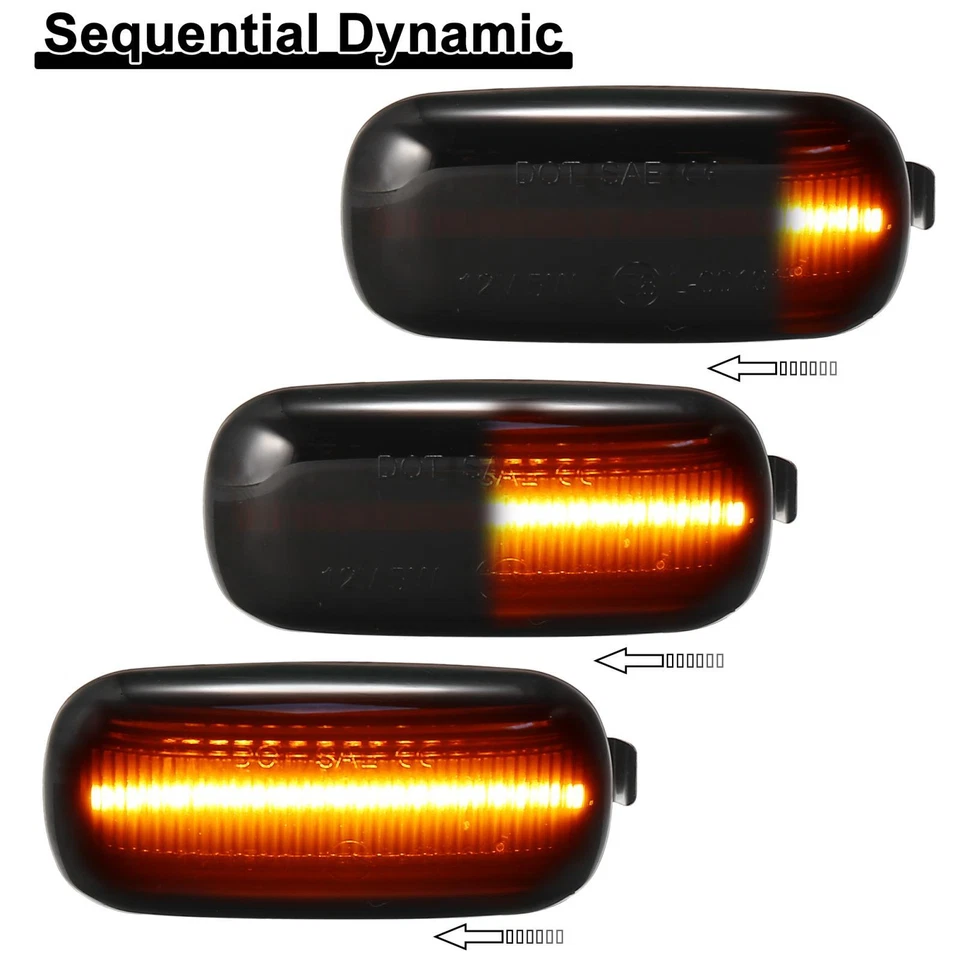 1 par de luces de señalización laterales de coche conjunto de luces de señal de giro para Audi A6 2000-2011 Foto 4 de 4