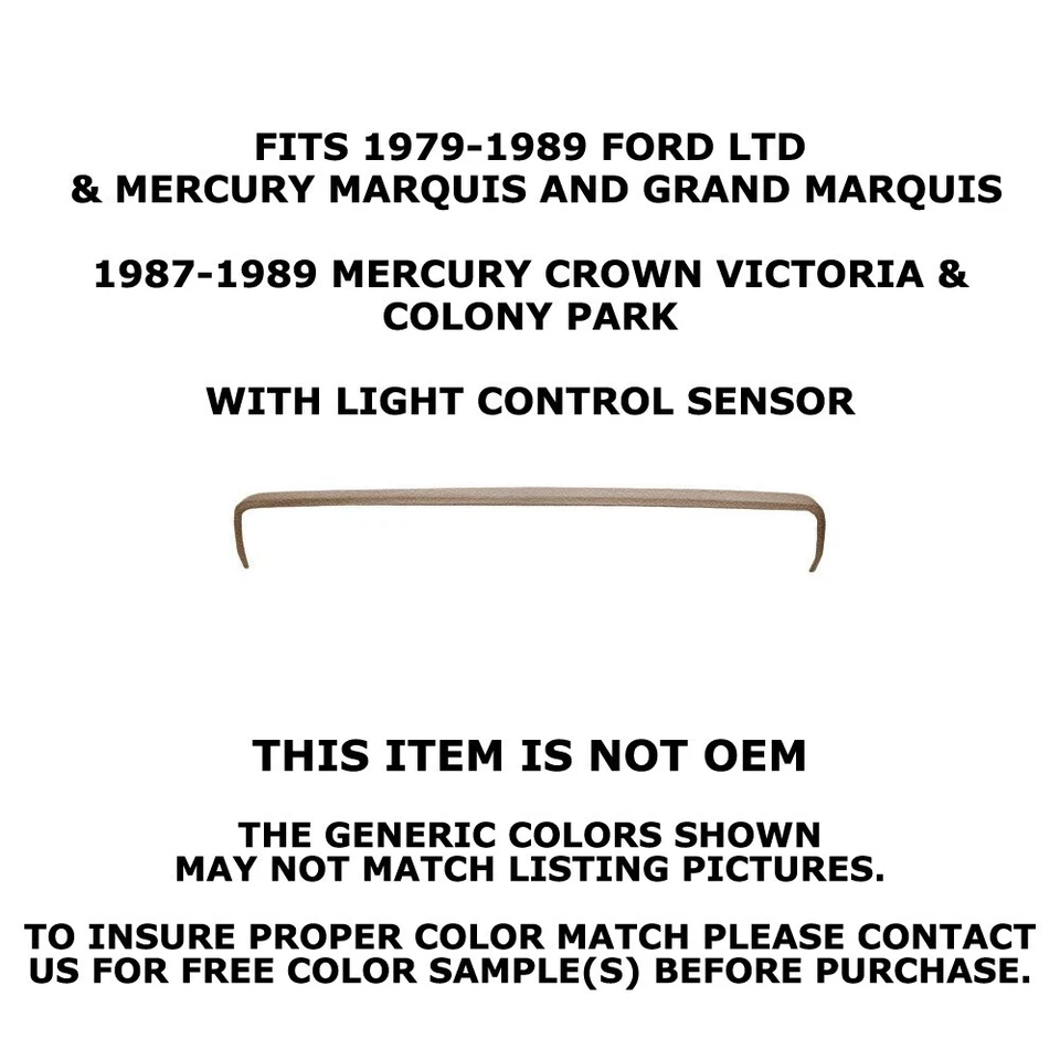 Coverlay 12-305-DBR for LTD Crown Victoria Dark Brown Dash Board Cover - Image 2 of 4