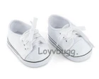 White Sneakers For American Girl / Boy / Baby 18" Doll Shoes + FREESHIP ADD-ONS!