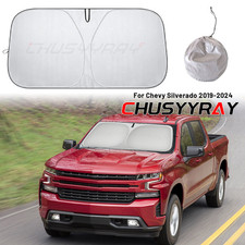 Windshield Sun Shade Visor Foldable For Chevrolet Silverado 2019-2022 2023 2024 Windshield Sun Shade Visor Foldable For Chevrolet Silverado 2019-2022 2023 2024