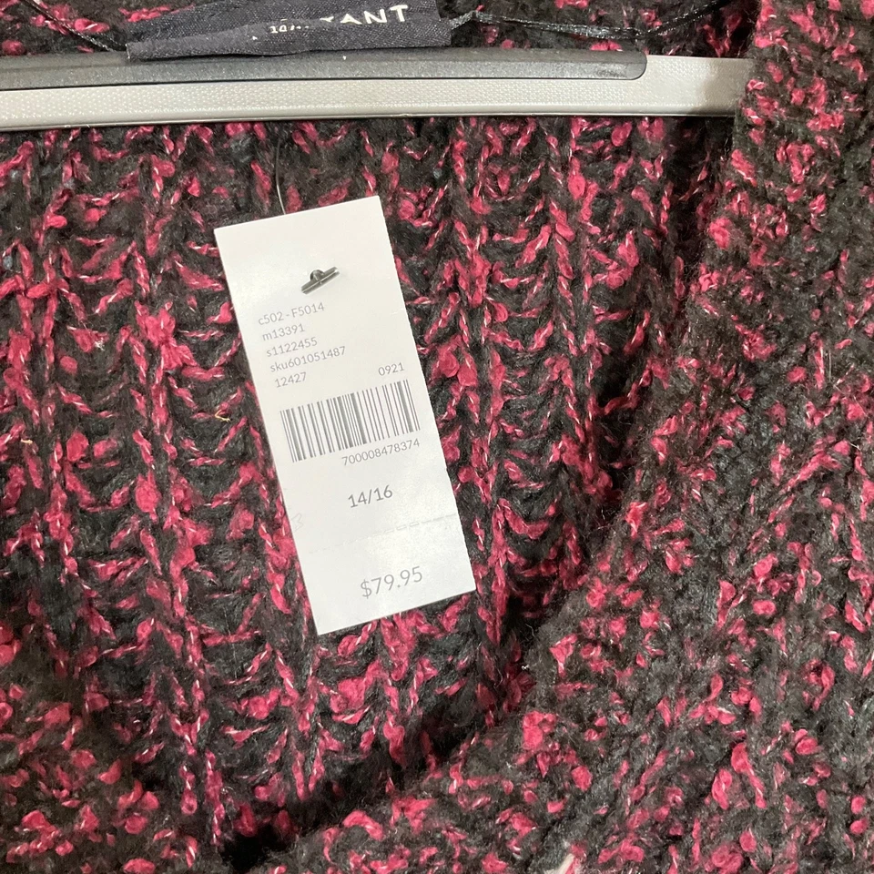 Lane Bryant свитер платье женщин XL красный в полоску трикотажа туника капсулы зимние новый - Изображение 4 из 4