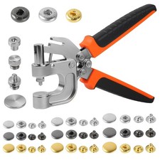 Leather Snap Fasteners Kit, Snap Button Kit, Leather Snap Buttons Press Plier...
