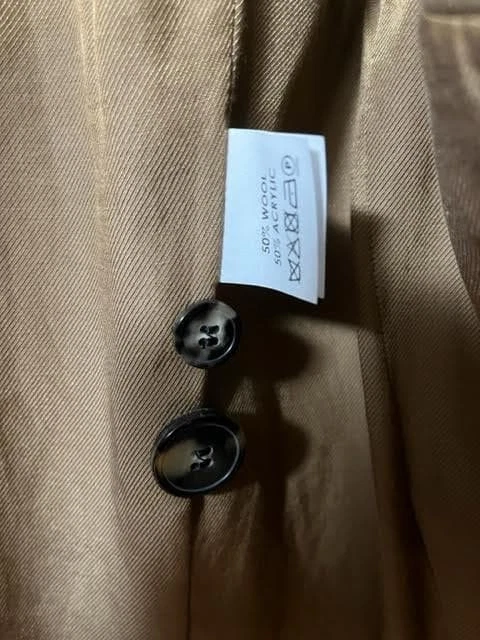 DRIES VAN NOTEN Wool Blend Check Men's Chester Coat Size 46 Multicolor USED - Image 4 of 4